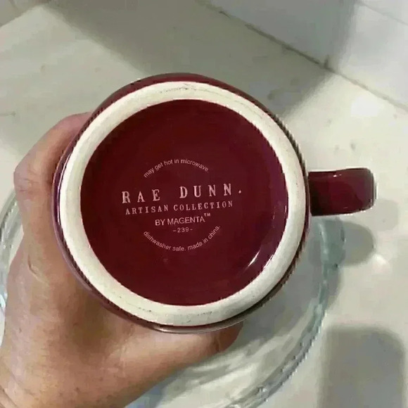 Rae Dunn "Apple Cider" Coffee / Tea Mug Red Artisan Collection by Magenta 20 oz - Picture 13 of 13